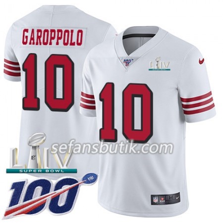 San Francisco 49ers Tröjor Jimmy Garoppolo 10 Nike Vit 100th 2020 Super Bowl LIV - Herr San Francisco 49ers Tröjor Jimmy Garoppolo 10 Nike Vit 100th 2020 Super Bowl LIV - Herr